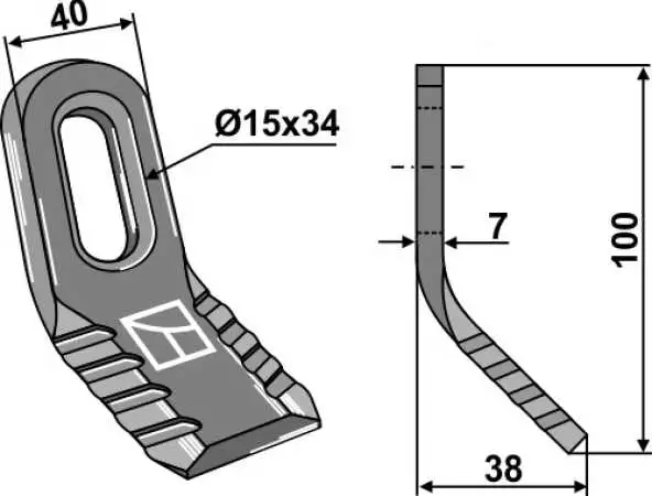Y-Messer 100x40mm Universal